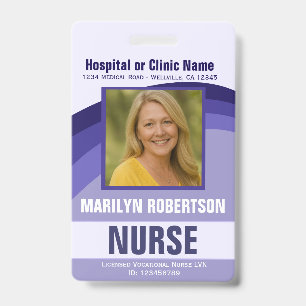 Hospital or Medical Clinic Name Badge ID Badge