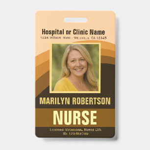 Hospital or Medical Clinic Name Badge ID Badge