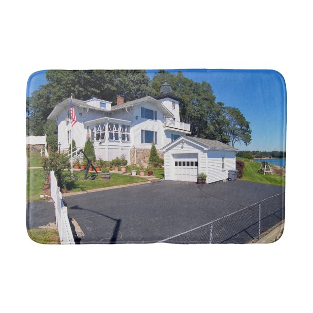 Hospital Point Lighthouse, Massachusetts Bath Mat (Front)
