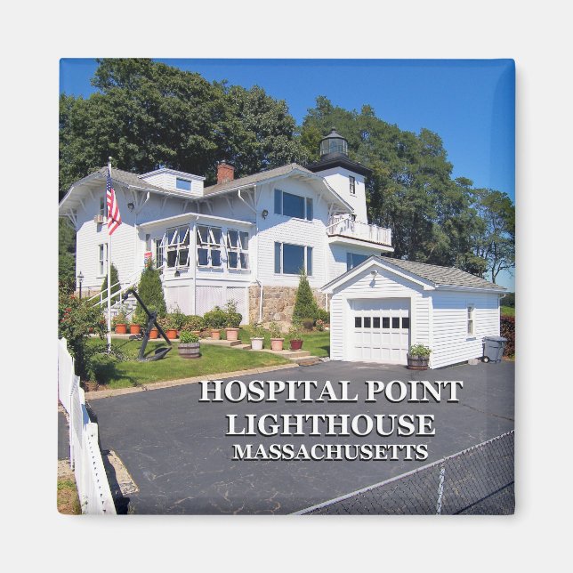 Hospital Point Lighthouse, Massachusetts Magnet (Front)