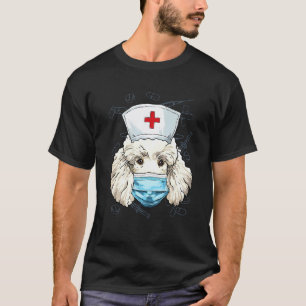 Hospital Poodle ER Nurse LPN RN Nurse Life Puppy D T-Shirt