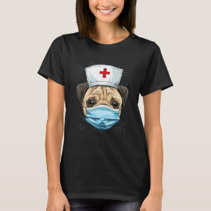 Hospital Pug ER Nurse LPN RN Nurse Life Puppy Pug  T-Shirt