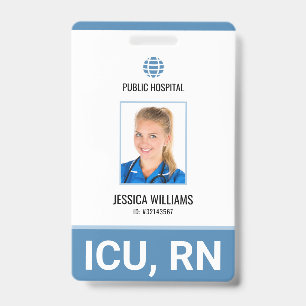 Hospital Staff Registered Nurse ID Badge