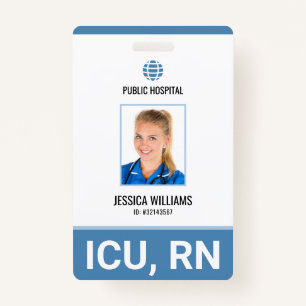 Hospital Staff Registered Nurse ID ID Badge