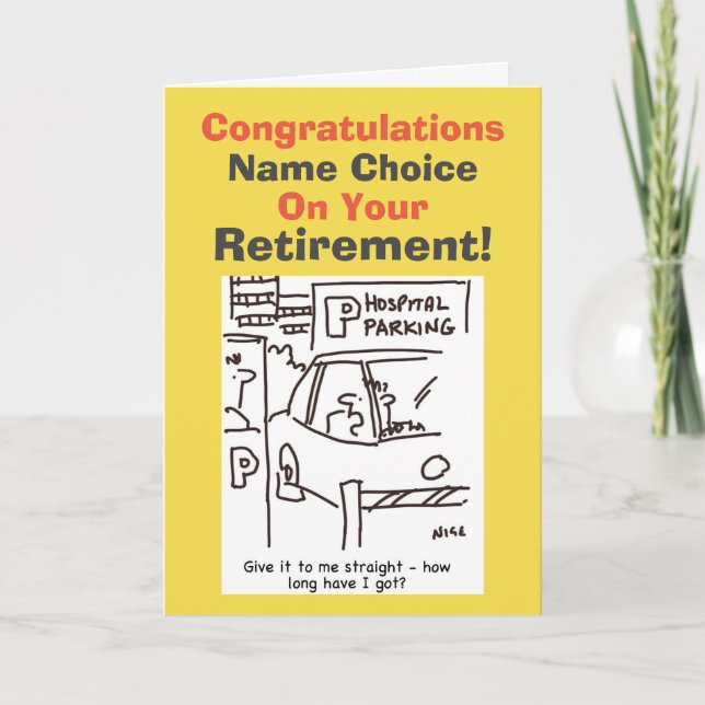 Hospital Worker Retirement Card (Front)