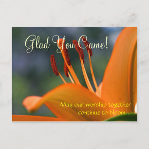 Hospitality: Floral "Glad You Came" Card