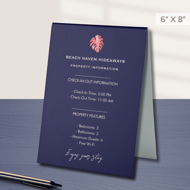 Hospitality Information (Front)