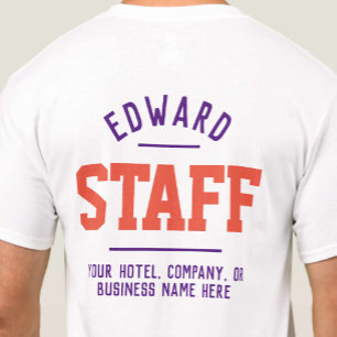 Hospitality Staff T-Shirt Printed Both Sides