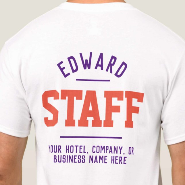 Hospitality Staff T-Shirt Printed Both Sides (Creator Uploaded)