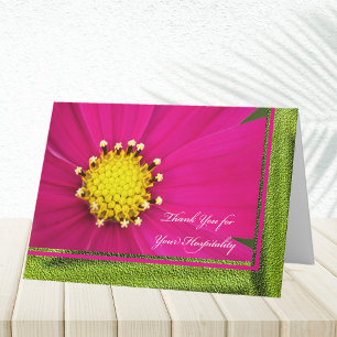 Hospitality Thank You Card - Pink Cosmos Thank You