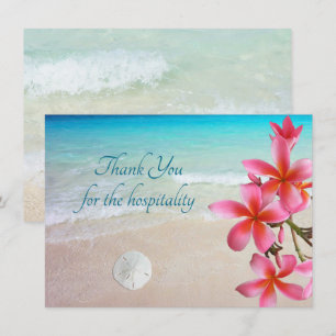 Hospitality Thank You Card Tropical Beach Scene