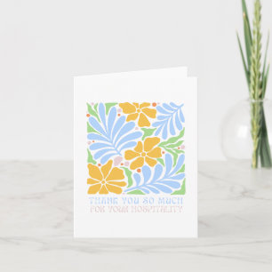 Hospitality Thank You Gratitude Card for Friends