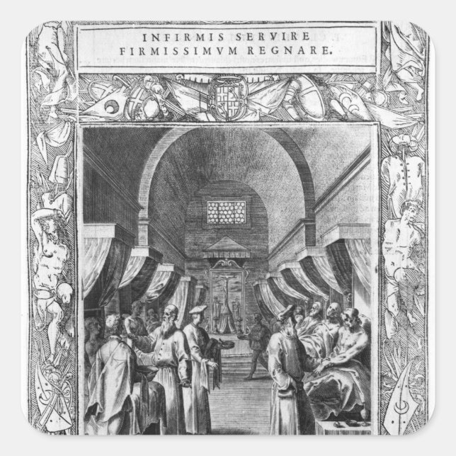 Hospitallers of the Order of St. John Square Sticker (Front)