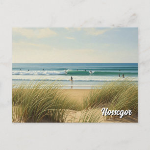 Hossegor France beach surfers Postcard