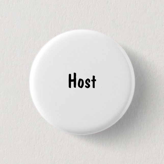 Host 3 Cm Round Badge (Front)