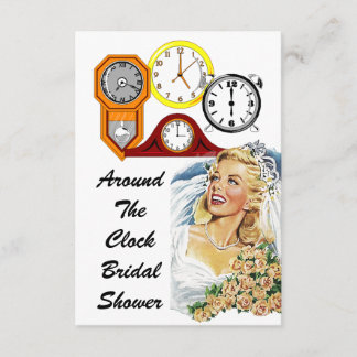 Host Around The Clock Bridal Shower Invitations