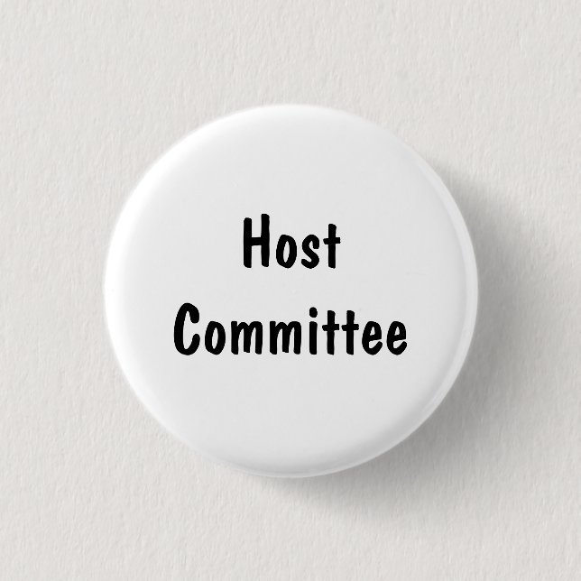 Host Committee 3 Cm Round Badge (Front)