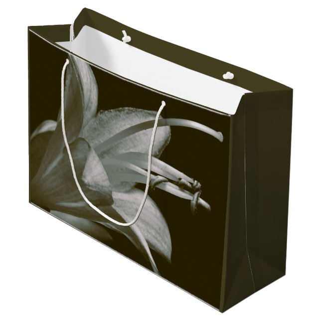 Hosta Flower Vintage Large Gift Bag (Front Angled)