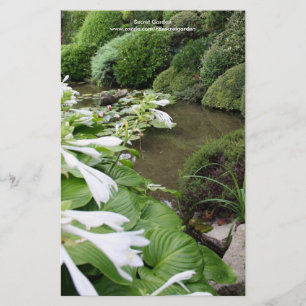 Hosta in a Zen Garden personalised stationery