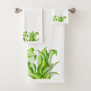 'Hosta with the Mosta' on a Bathroom Towel Set