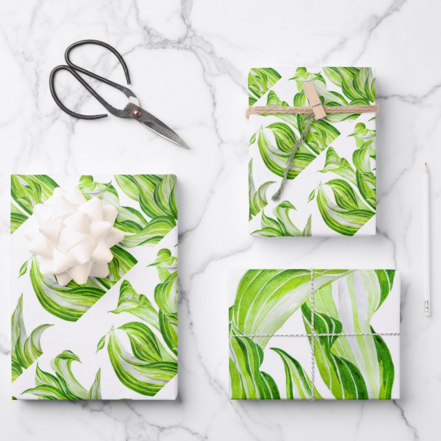 'Hosta with the Mosta' Wrapping Paper Set  (Front)