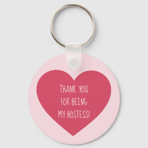 Hostess favour thank you key ring