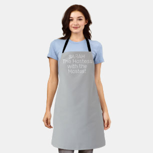 Hostess Grey Cute Bridal shower Party Weddings Apron
