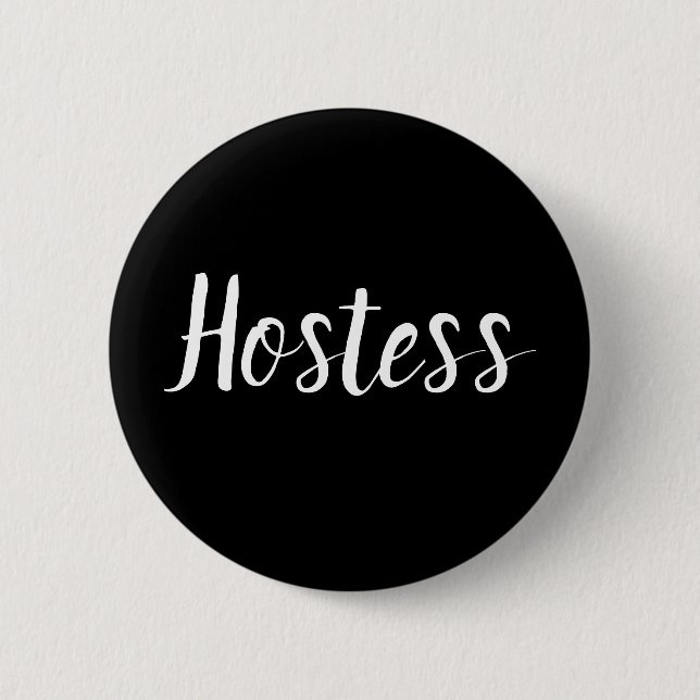 Hostess Minimalist Bridal shower Gifts Weddings 6 Cm Round Badge (Front)