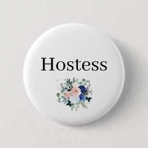 Hostess Pink Bridal shower Gifts Weddings Button