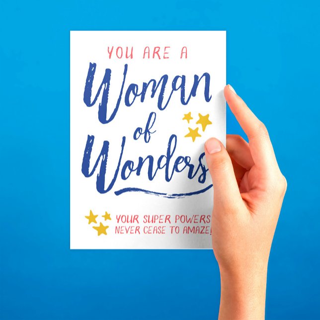 Hostess Thanks, You are a Woman of Wonders Thank Y Thank You Card (Creator Uploaded)
