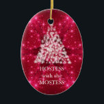 Hostess with the Mostess Christmas Chalkboard Ceramic Ornament<br><div class="desc">personalise on the back with the your family's name... </div>