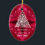 Hostess with the Mostess Christmas Chalkboard Ceramic Ornament<br><div class="desc">personalise on the back with the your family's name... </div>