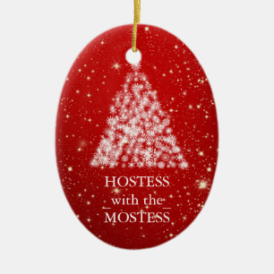 Hostess with the Mostess Christmas Xmas Ceramic Ornament
