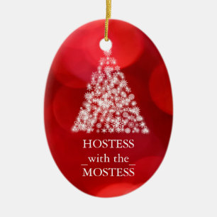 Hostess with the Mostess Christmas Xmas Ceramic Ornament