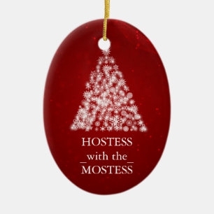 Hostess with the Mostess Christmas Xmas Ceramic Ornament