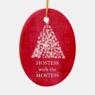 Hostess with the Mostess Christmas Xmas Ceramic Ornament