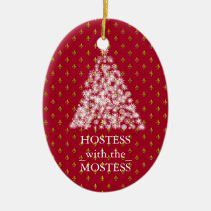Hostess with the Mostess Christmas Xmas Ceramic Ornament
