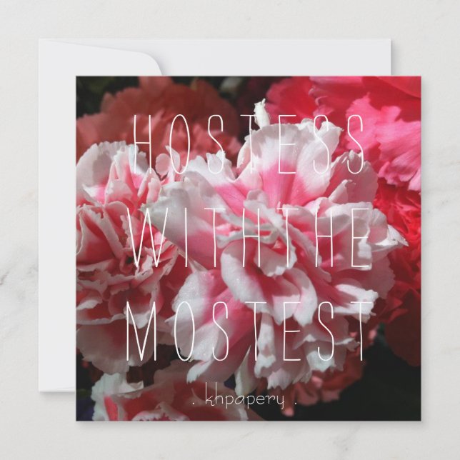 Hostess with the Mostest! Thank You Card (Front)