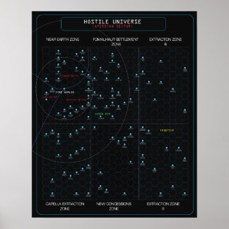 HOSTILE Star Map Poster
