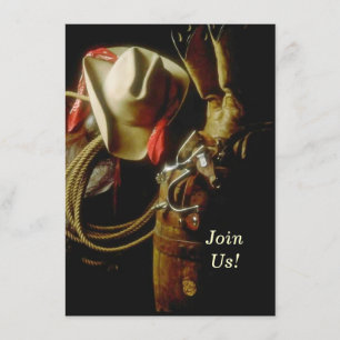 Hosting Western Themed Milestone Birthday Party Invitation