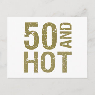 Hot 50th Birthday Postcard