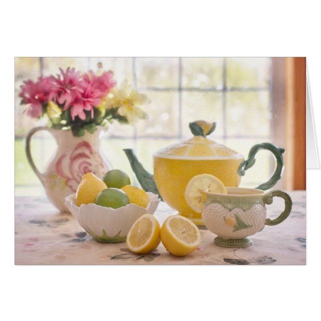 Hot Afternoon Tea with Fresh Lemons (Front Horizontal)