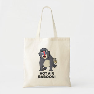 Hot Air Baboon Funny Farting Monkey Pun  Tote Bag