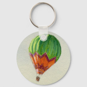 HOT AIR BALLON by SHARON SHARPE Key Ring