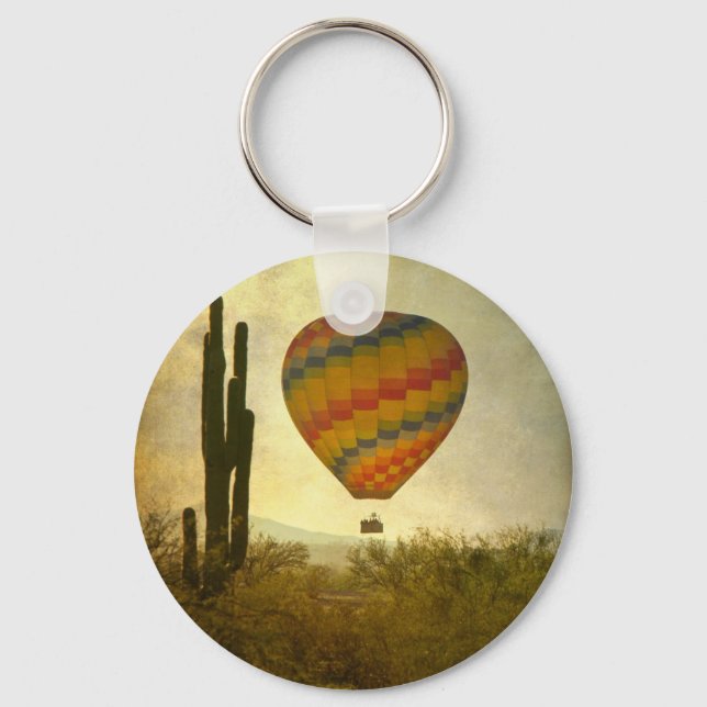 Hot Air Ballon Flight Over the Southwest Desert Key Ring (Front)