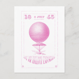 Hot Air Ballon Steampunk postcards