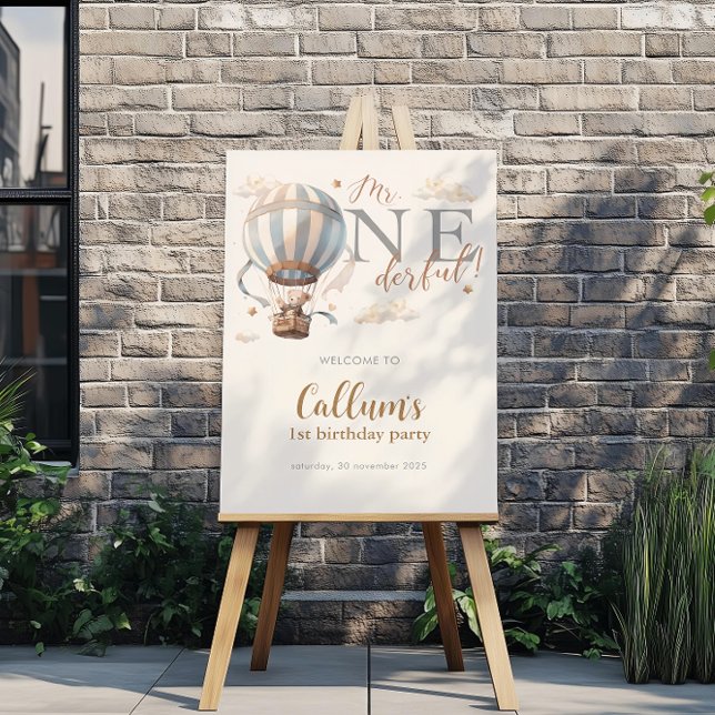 Hot Air Balloon 1st Birthday Poster (Creator Uploaded)