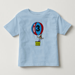 Hot air balloon 3rd birthday party toddler T-Shirt