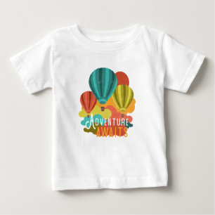 Hot Air Balloon Adventure Awaits Retro Look Baby T-Shirt