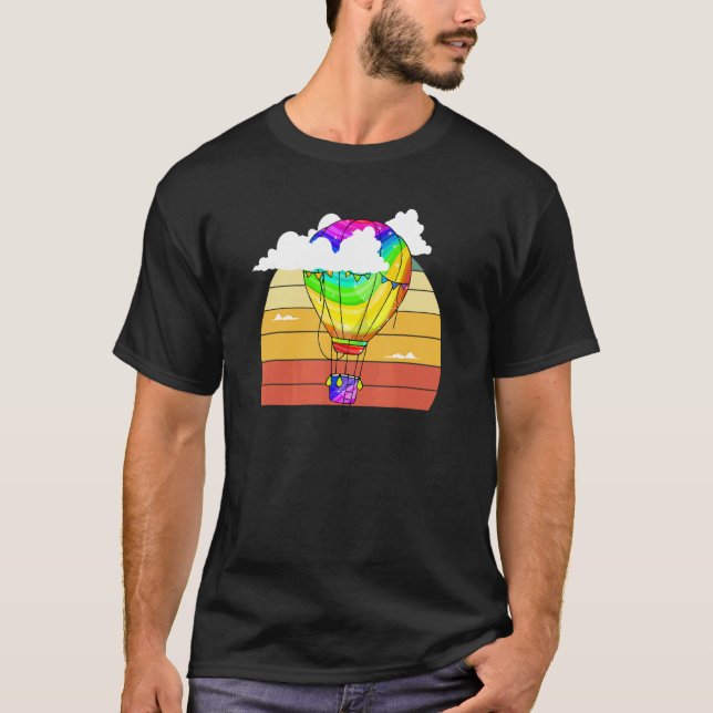 Hot Air Balloon Adventurer Aviator Pilot T-Shirt (Front)